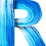 Letter R Paint Stroke Alphabet